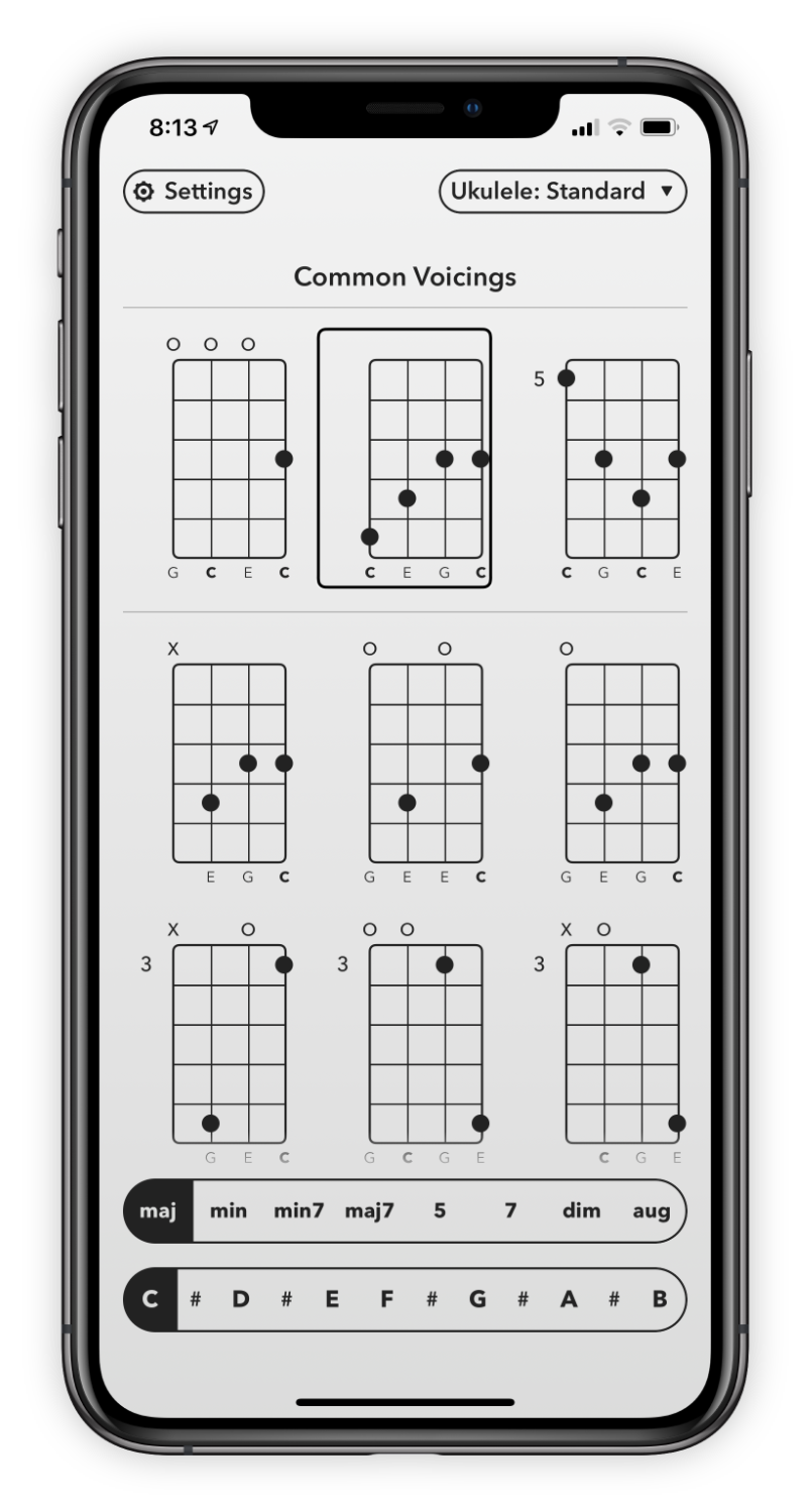 Chord finding interface.