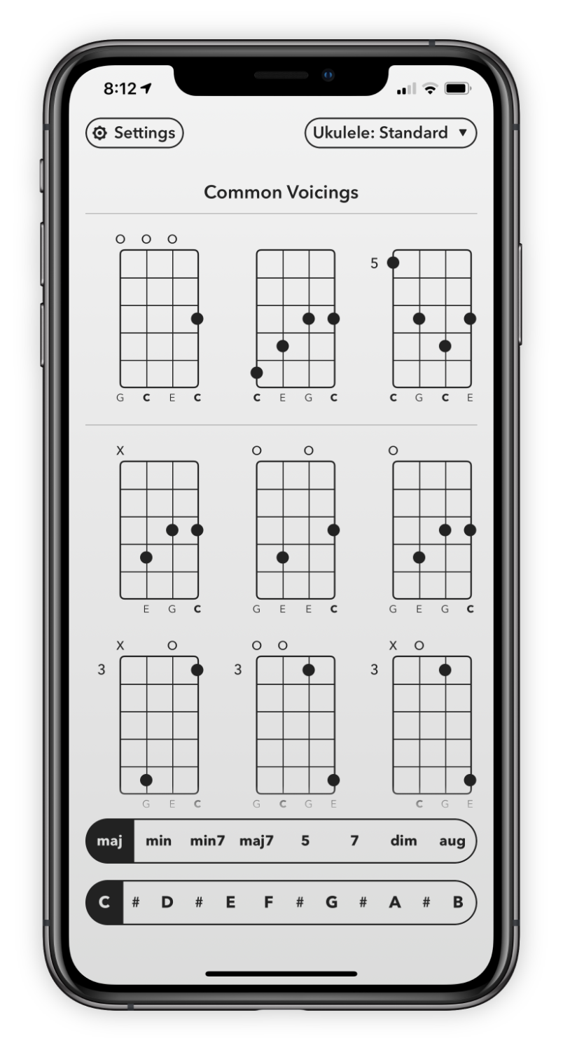 Chord finding interface.